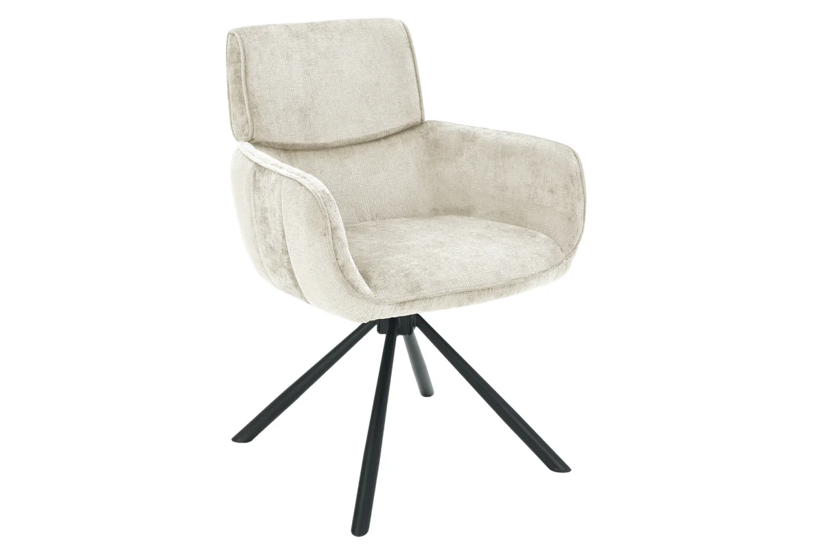 180° besisukanti valgomojo kėdė unique – beige spalva