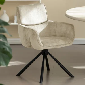 180° besisukanti valgomojo kėdė unique – beige spalva
