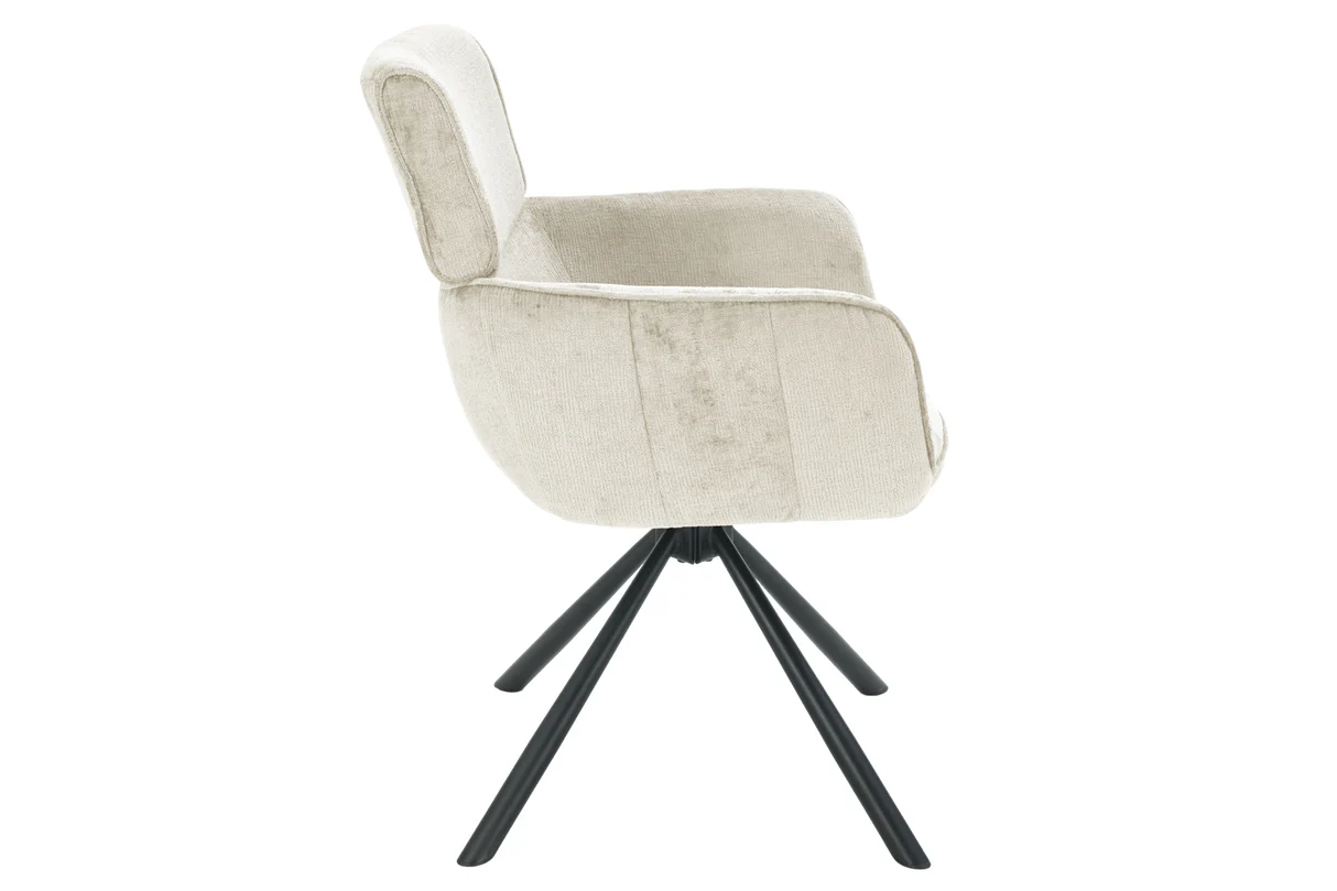 180° besisukanti valgomojo kėdė unique – beige spalva