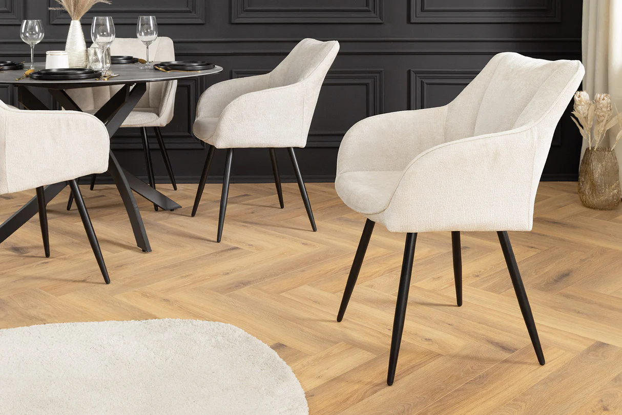 360° besisukanti valgomojo kėdė avignon – beige spalva