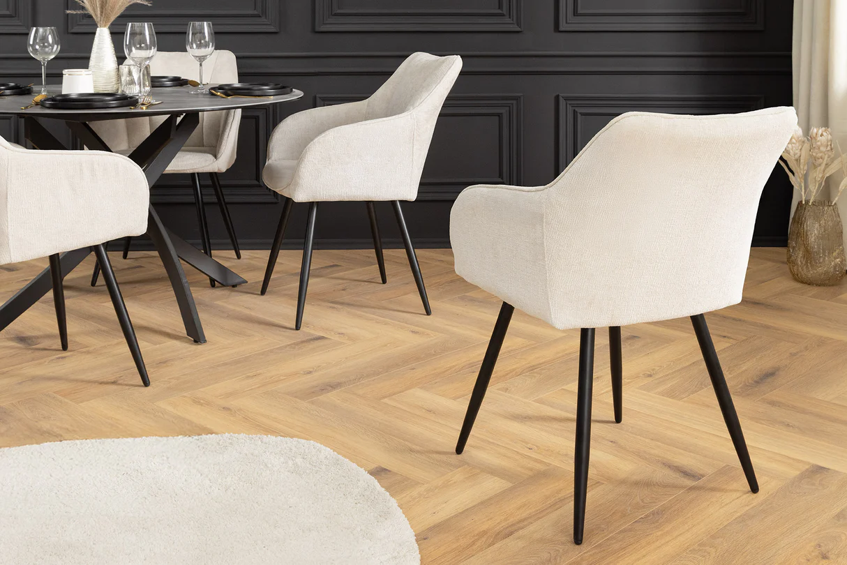 360° besisukanti valgomojo kėdė avignon – beige spalva