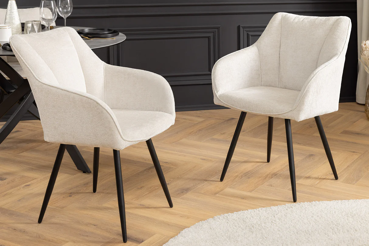 360° besisukanti valgomojo kėdė avignon – beige spalva