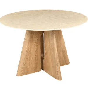apvalus valgomojo stalas organiko natural/trawertine 120xh76 cm
