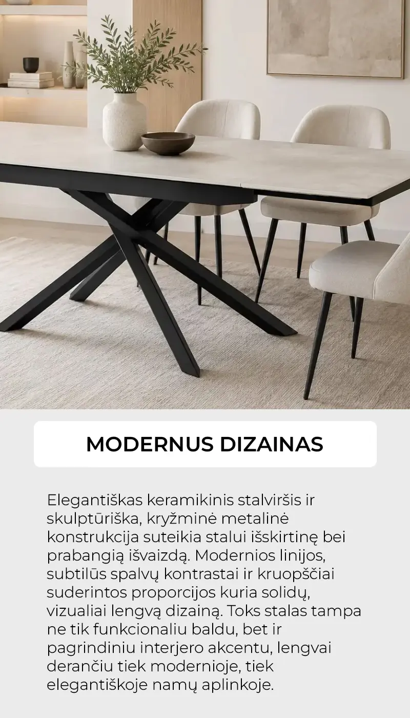 ištraukiamas stalas blanco vick dark grey 160 (240)x90xh75 cm