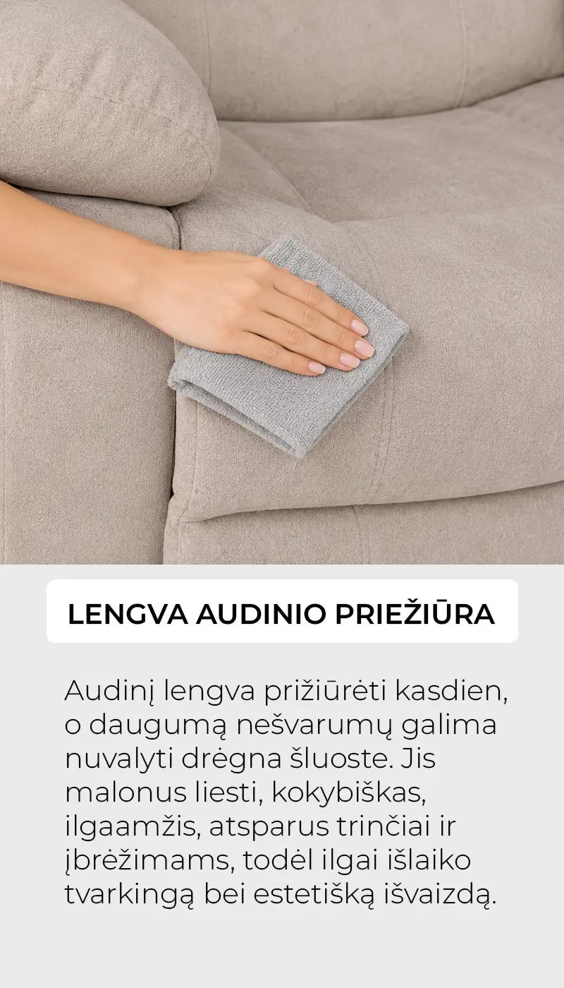 trivietė sofa reglaineris ramzi su relakso funkcija – light grey – 208x97xh102 cm