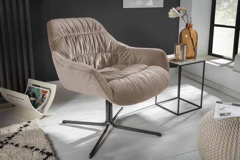 besisukantis svetainės fotelis dutch – pilkšvas