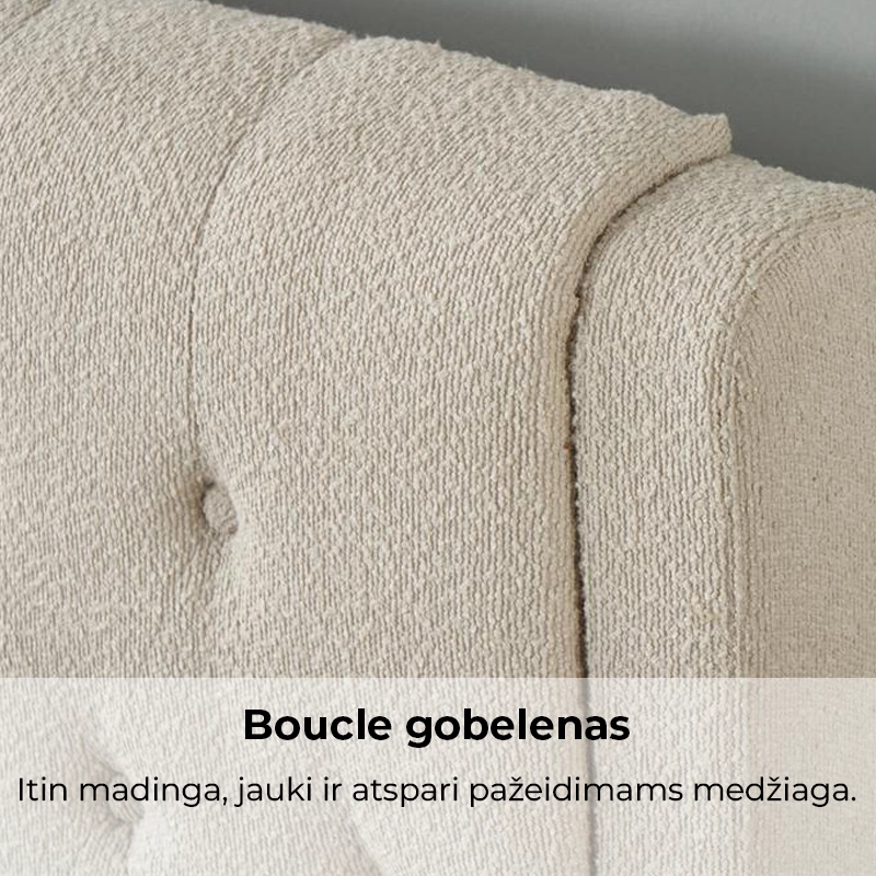 dvigulė miegamojo lova imperatorius 160x200 cm grey boucle