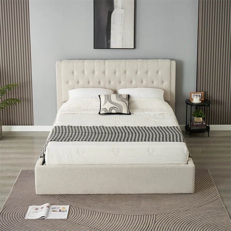 dvigulė miegamojo lova imperatorius 160x200 cm grey boucle