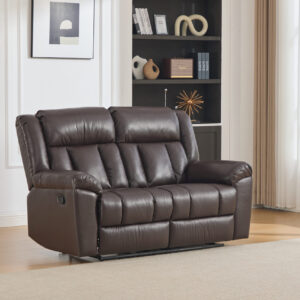 dvivietė odinė sofa su reglaineriais detroit brown – 158x96xh107 cm