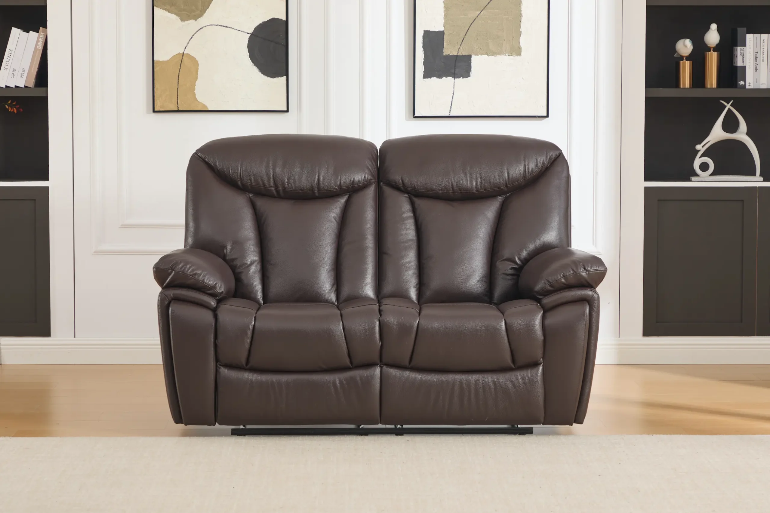 dvivietė odinė sofa su reglaineriais verona brown – 162x96xh107 cm