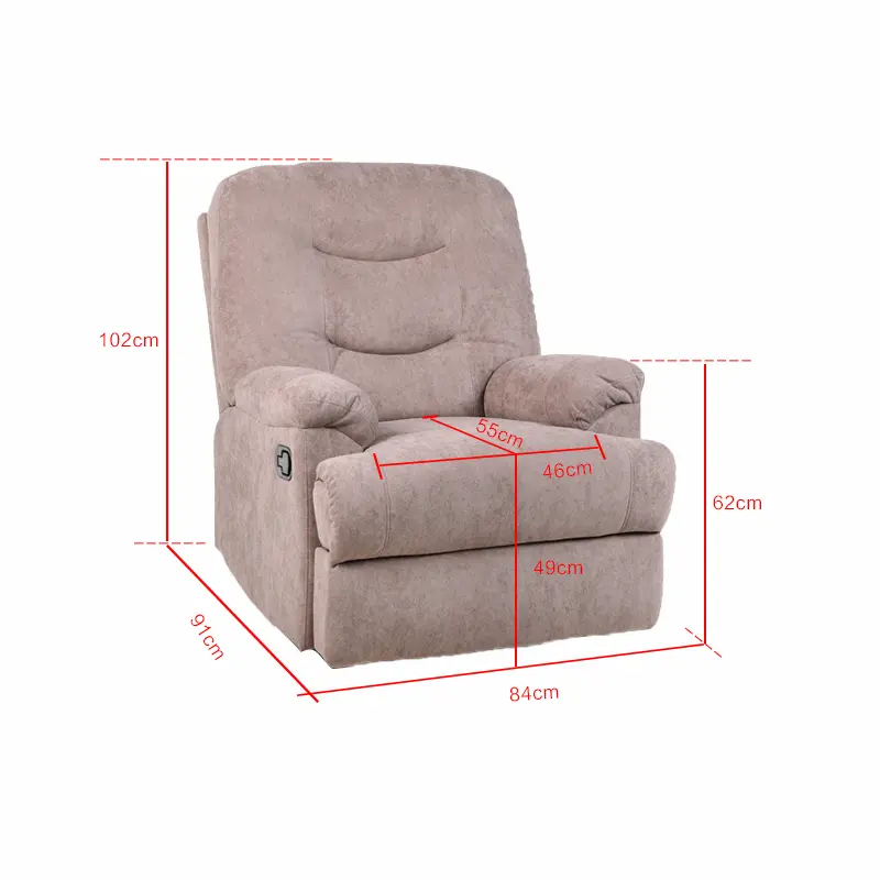 fotelis reglaineris westa su relakso funkcija – šviesiai ruda spalva – 84x95xh101 cm