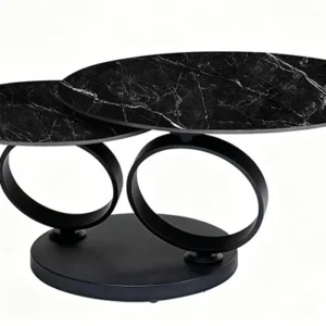 išsukamas kavos staliukas ring black – 80 (133)x80xh43 cm