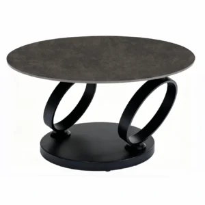 išsukamas kavos staliukas ring dark grey – 80 (133)x80xh43 cm