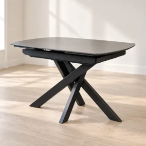 išsukamas valgomojo stalas twister dark grey 120 (180)x90xh75 cm