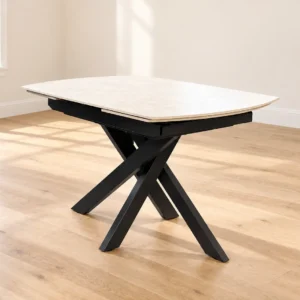išsukamas valgomojo stalas twister light grey 120 (180)x90xh75 cm