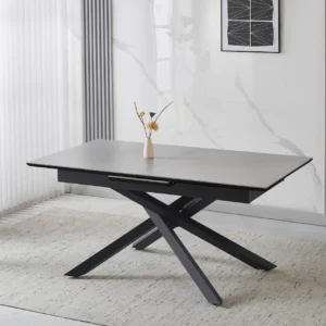 ištraukiamas keramikinis stalas rubin ceramic medium grey 160 (200)x90xh75 cm