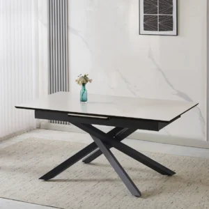 ištraukiamas keramikinis stalas rubin ceramic beige 160 (200)x90xh75 cm