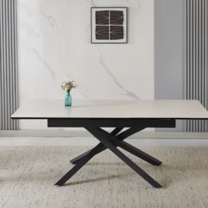 ištraukiamas keramikinis stalas rubin ceramic beige 160 (200)x90xh75 cm