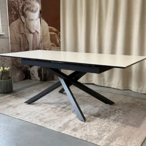 ištraukiamas keramikinis stalas rubin ceramic beige 160 (200)x90xh75 cm