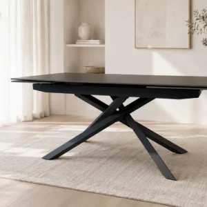 ištraukiamas stalas blanco vick dark grey 160 (240)x90xh75 cm