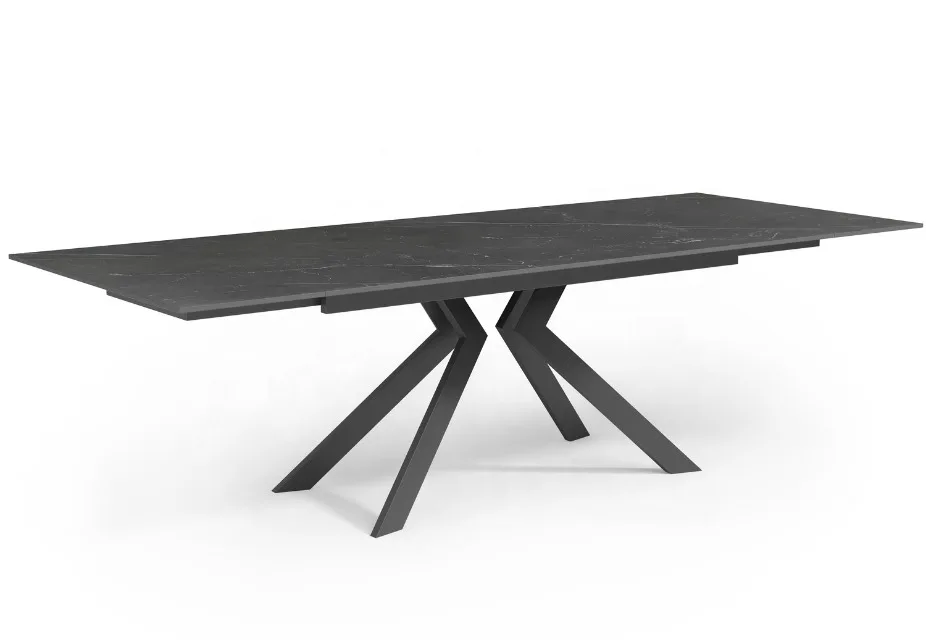 juodas stalas milano black 160 (200 240)x90xh76 cm (kopija)