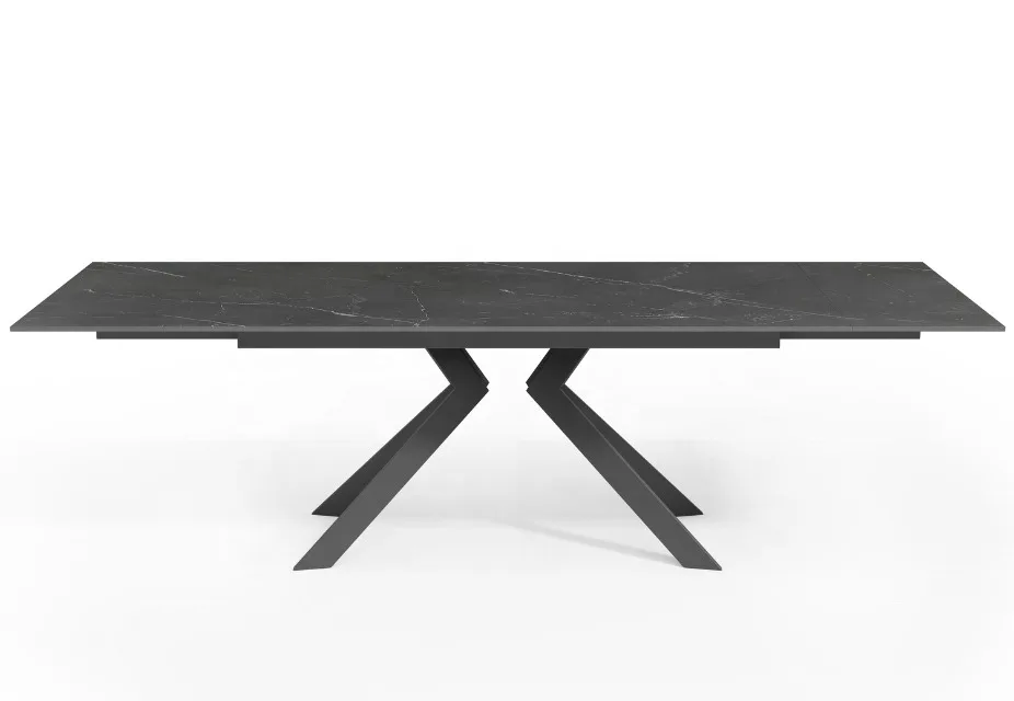 juodas stalas milano black 160 (200 240)x90xh76 cm (kopija)