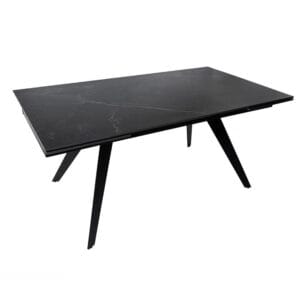 juodas keramikinis stalas kella black 160 (240)x90xh76 cm