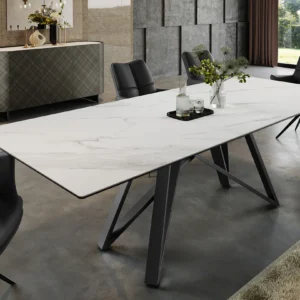 keramikinis valgomojo stalas atlanta 160 (200)x90xh77 cm