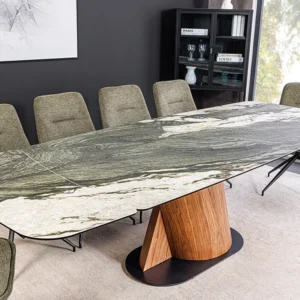 keramikinis valgomojo stalas elements taupe grey 180 (260)x100xh76 cm