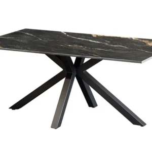 keraminis kavos staliukas galaxie black/gold – 100x60xh45 cm
