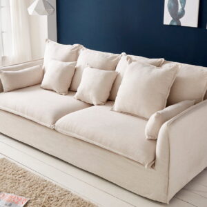 moderni vokiška sofa heaven – 200x105xh88 cm – šviesus lino audinys