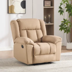 odinis fotelis su reglaineriu boss beige – 98x96xh107 cm