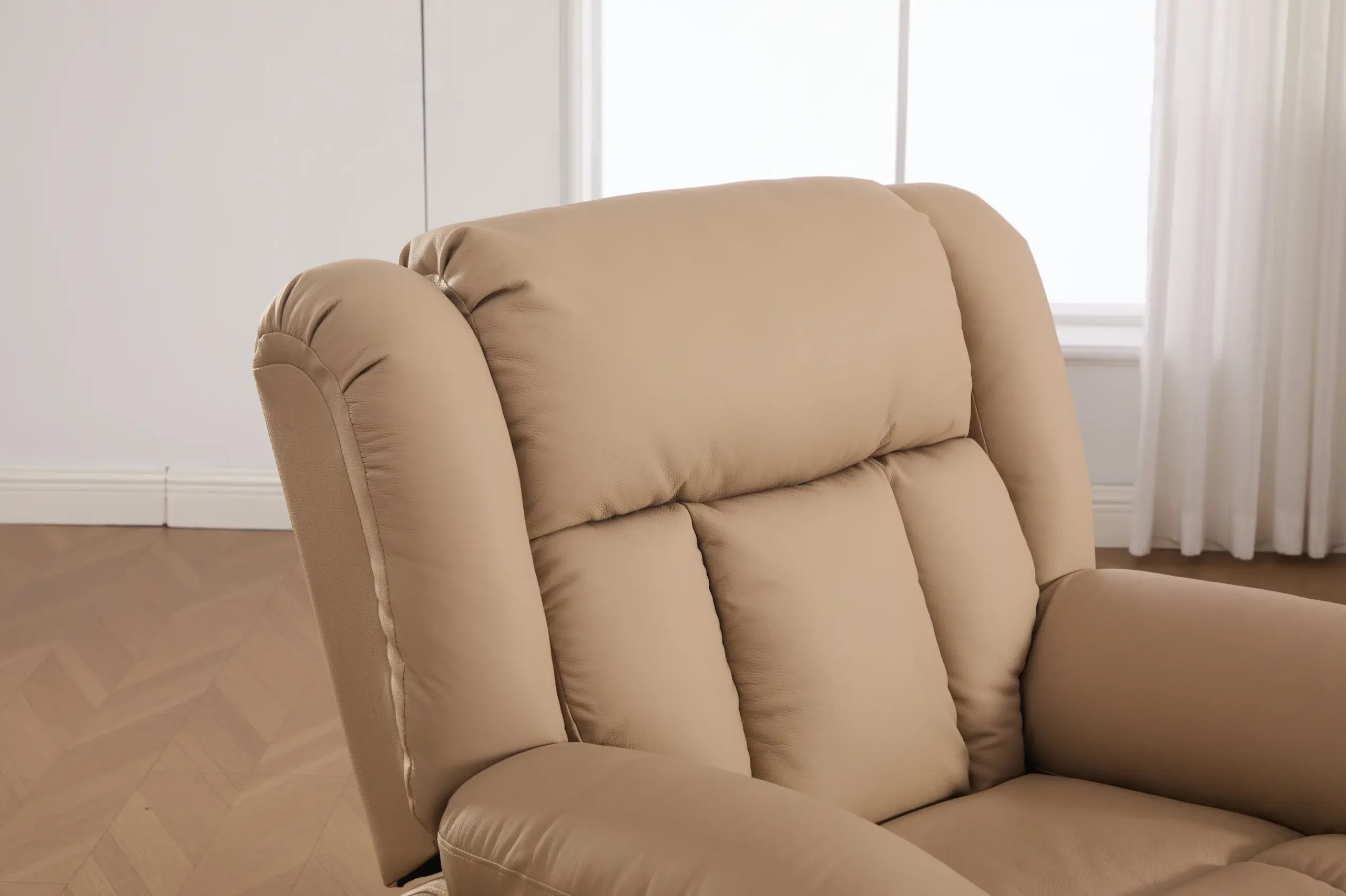 odinis fotelis su reglaineriu boss beige – 98x96xh107 cm