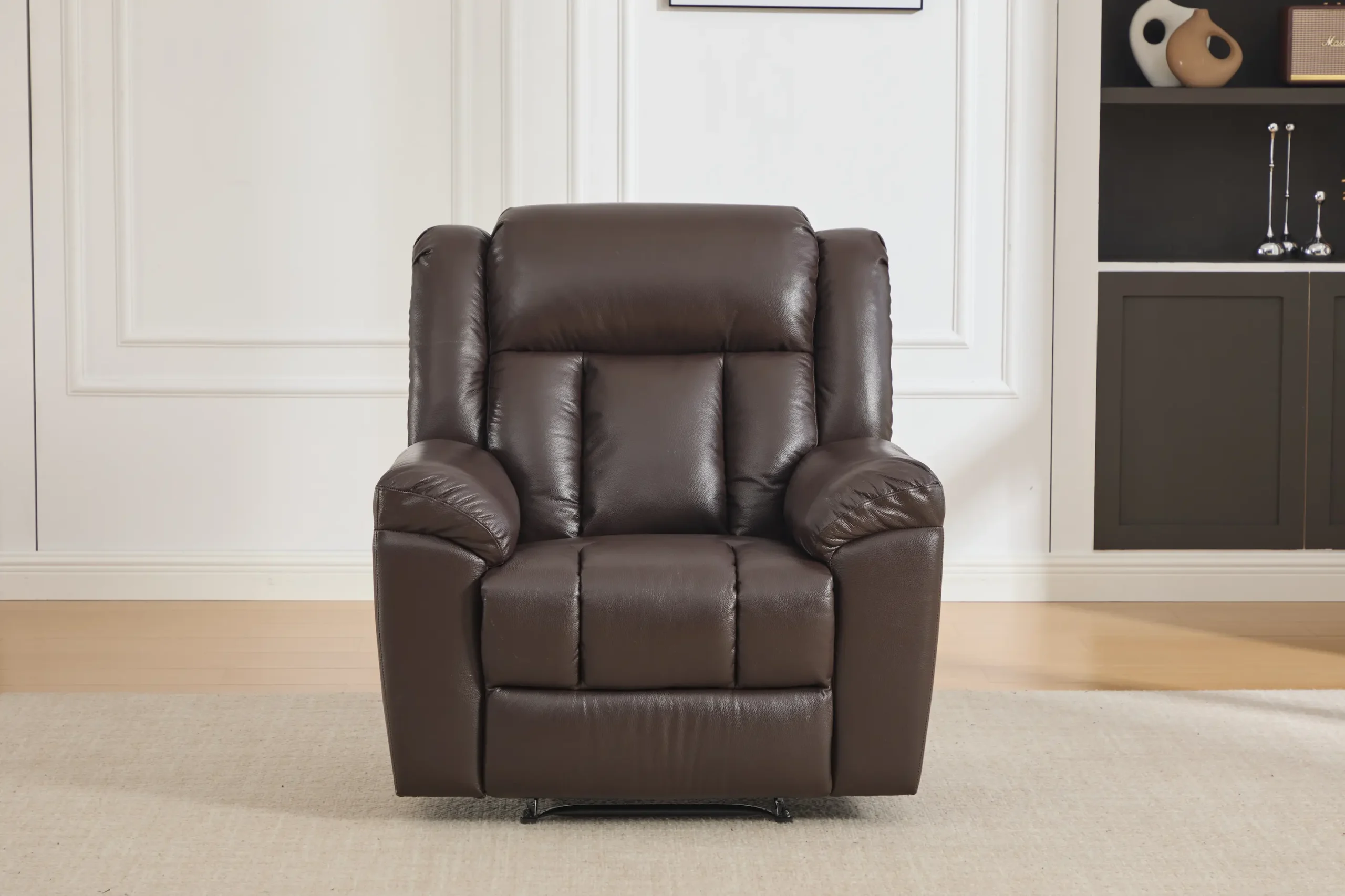 odinis fotelis su reglaineriu boss brown – 98x96xh107 cm