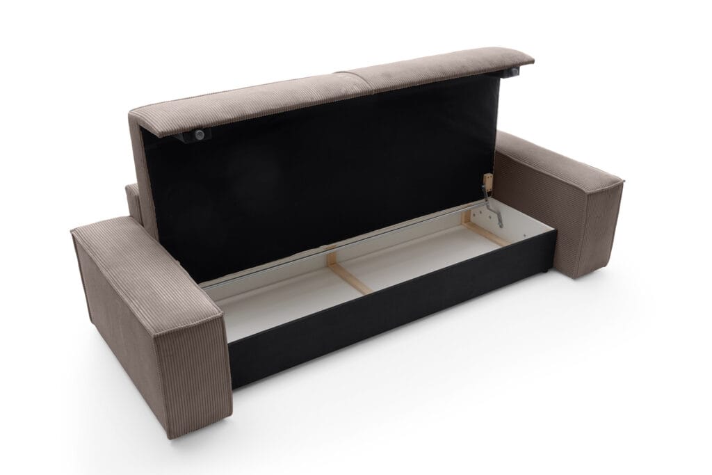 sofa lova fiord brown 256x103xh83 cm