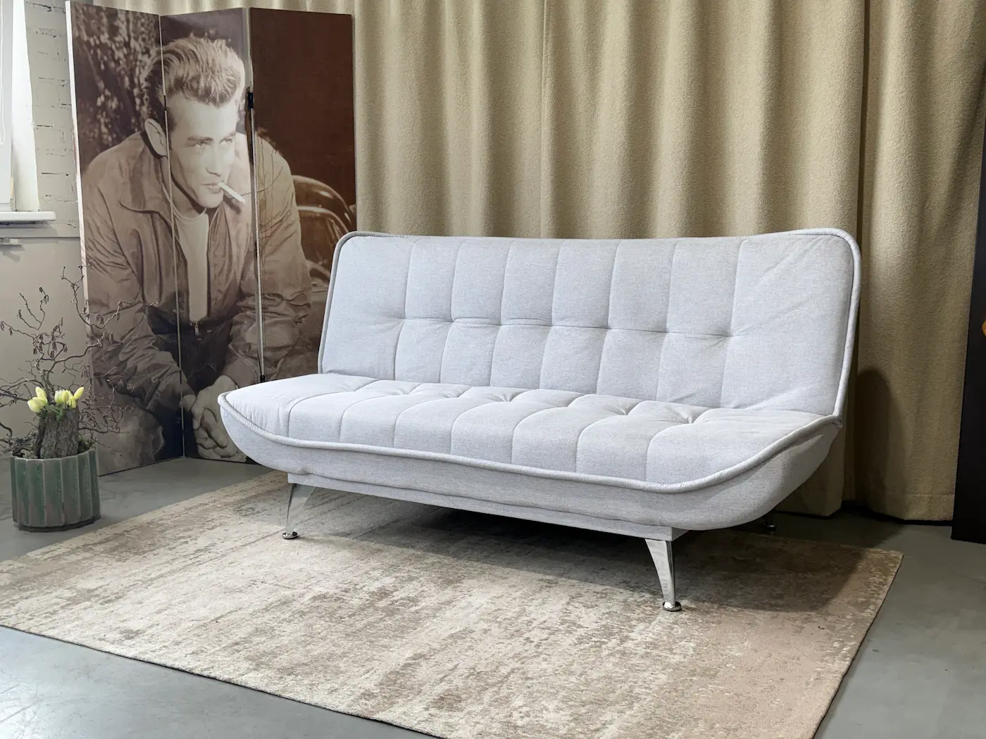 sofa lova neo – 190x70xh80 cm – šviesiai pilka spalva