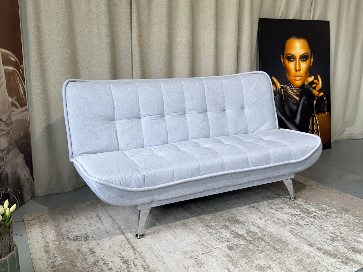 sofa lova neo – 190x70xh80 cm – šviesiai pilka spalva