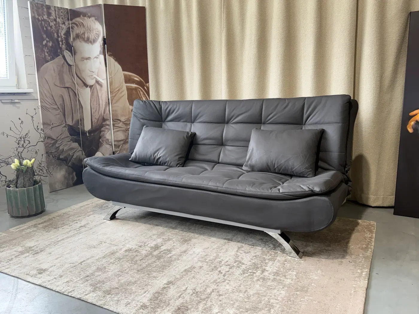 sofa lova ricky – 190x70xh80 cm – dark grey spalva
