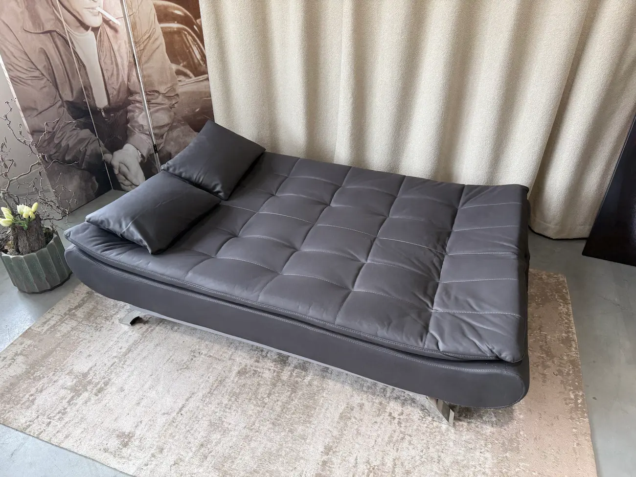 sofa lova ricky – 190x70xh80 cm – dark grey spalva