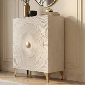 svetainės komoda golden sunset white 100x38x120 cm