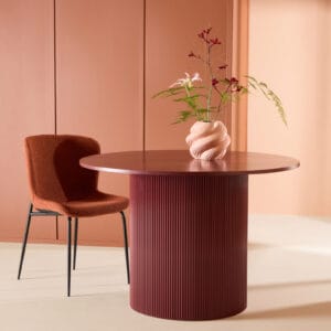 valgomojo stalas lenox 110xh75 cm bordo spalva