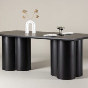 valgomojo stalas olivia black 210x100xh75 cm