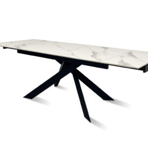 valgomojo stalas spider black 160 (200 240)x90xh76 cm (kopija)
