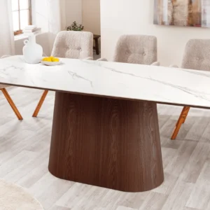 valgomojo stalas unique dark/white 200x90xh76 cm