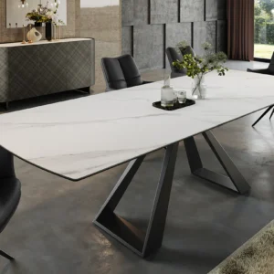 virtuvės stalas concorda white 180 (230)x90xh77 cm