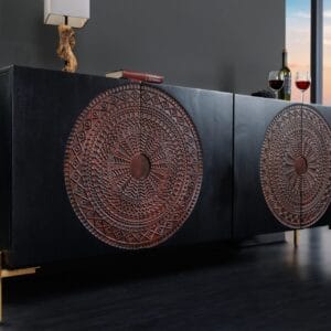vokiška svetainės komoda mandala 160x38x76 cm