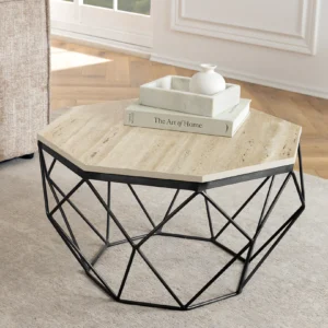 vokiškas kavos staliukas diamond black 70xh38 cm