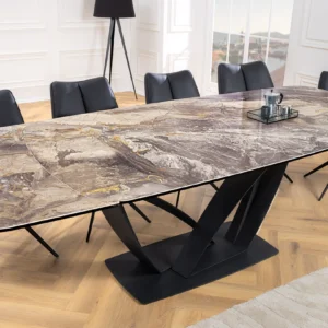 vokiškas stalas papillon bronze 180 (220 260)x95xh76 cm