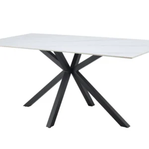 vokiškas valgomojo stalas galaxie white 180x90xh77 cm