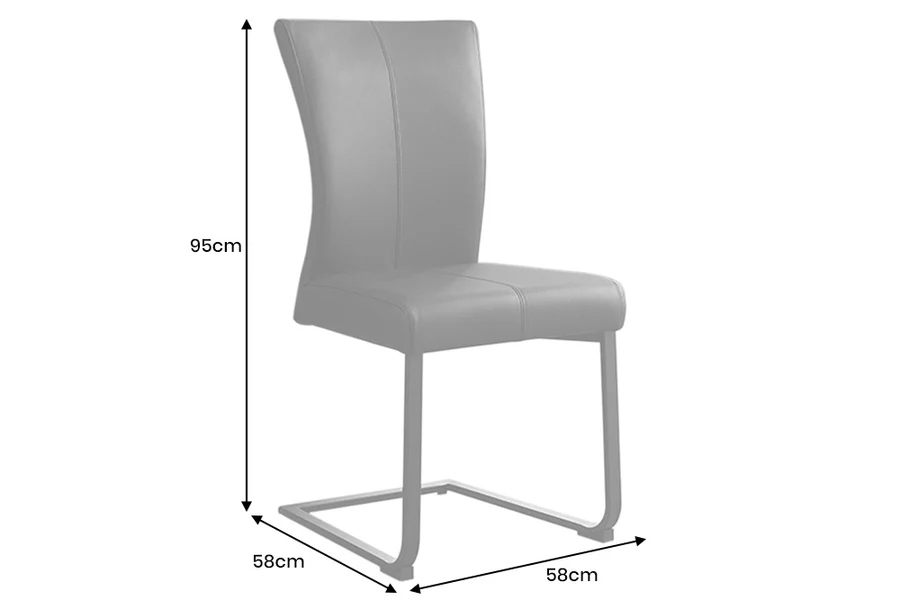 vokiškos odinės valgomojo kėdės samson – taupe grey spalvos natūrali itališka oda 4 vnt.